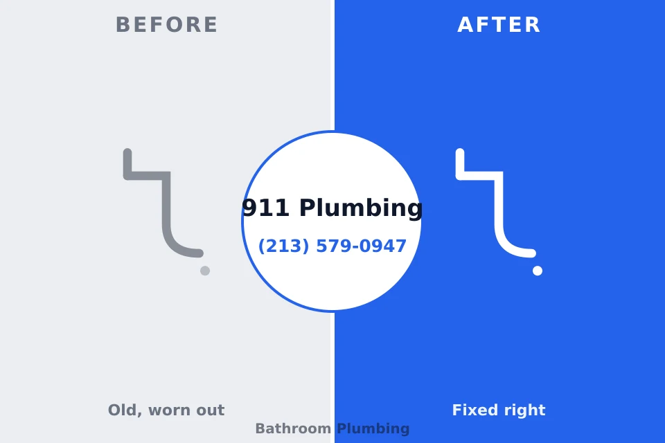Before and after: plumbing repair Little Falls, MN